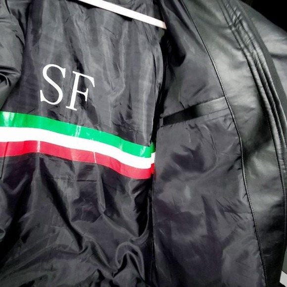 SF Superlative Fashion Italian men's leather jacket - Size large Primo leather - Picture 7 of 11